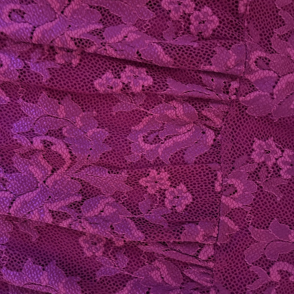 MARINA Fuchsia Lace Midi Dress medium - Picture 3 of 3
